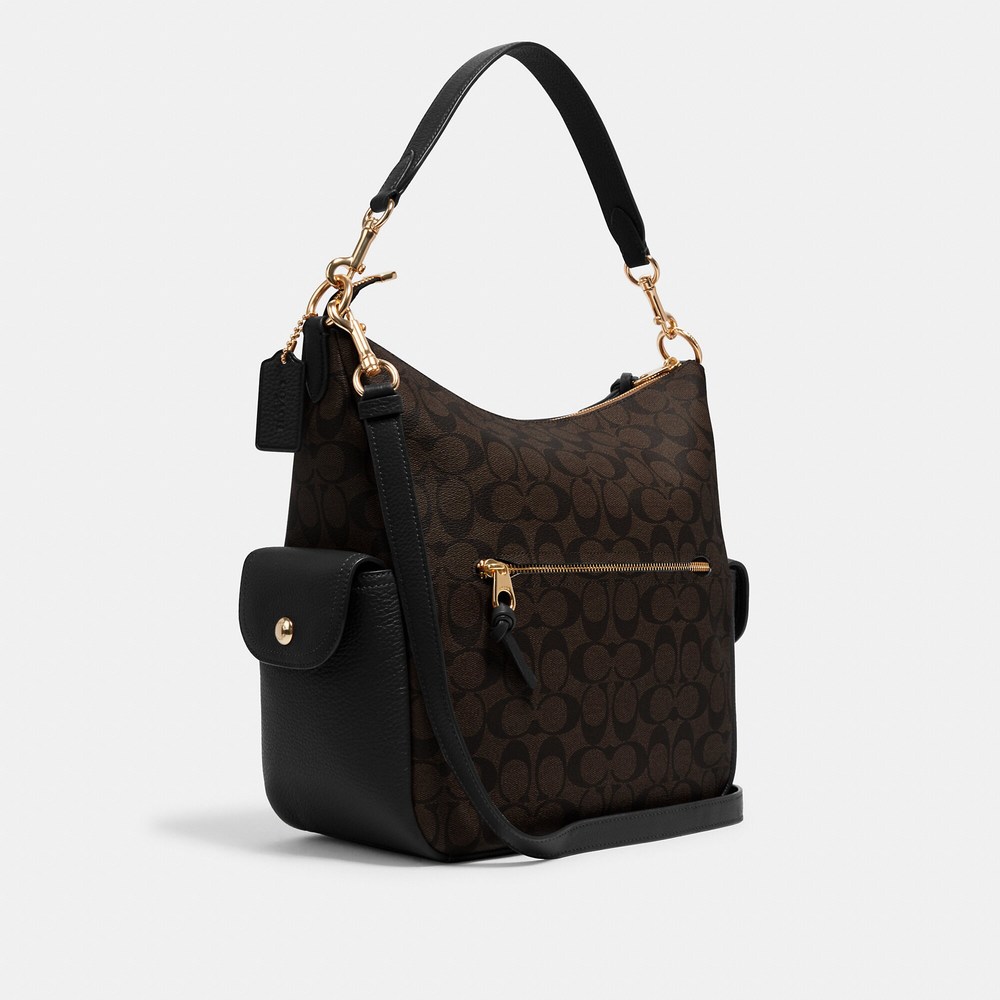 NWT Coach Outlet Pennie Shoulder Bag In Signature Canvas - Picture 3 of 5